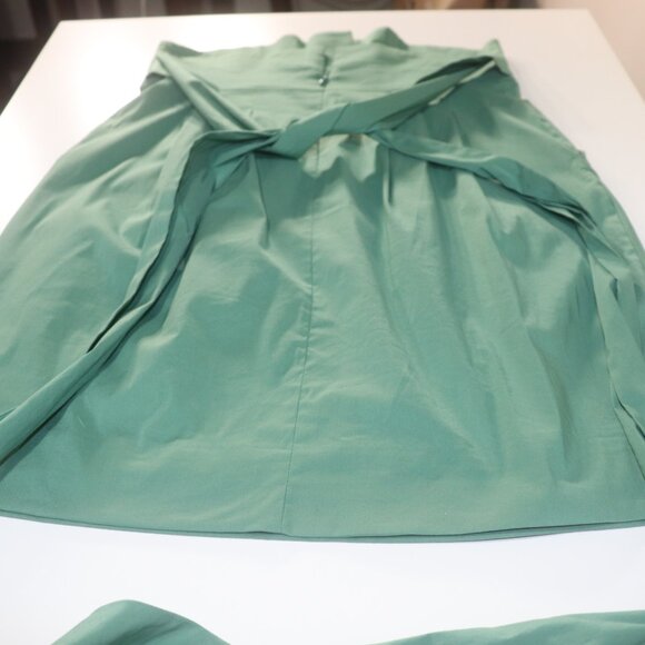BCBG Chiffon Pleated Green Skirt Size 4 - Picture 5 of 11